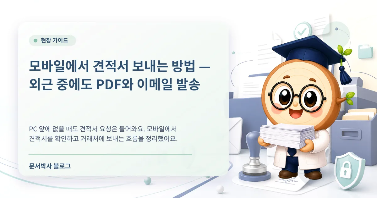모바일 견적서 보내는 방법 배너