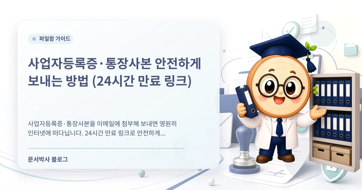 사업자등록증·통장사본 안전하게 보내는 방법 배너